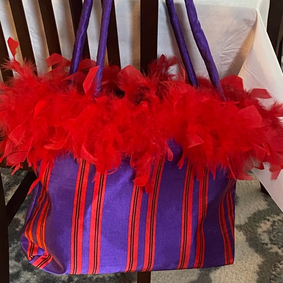 Handbags - Red and purple Tote/ Purse